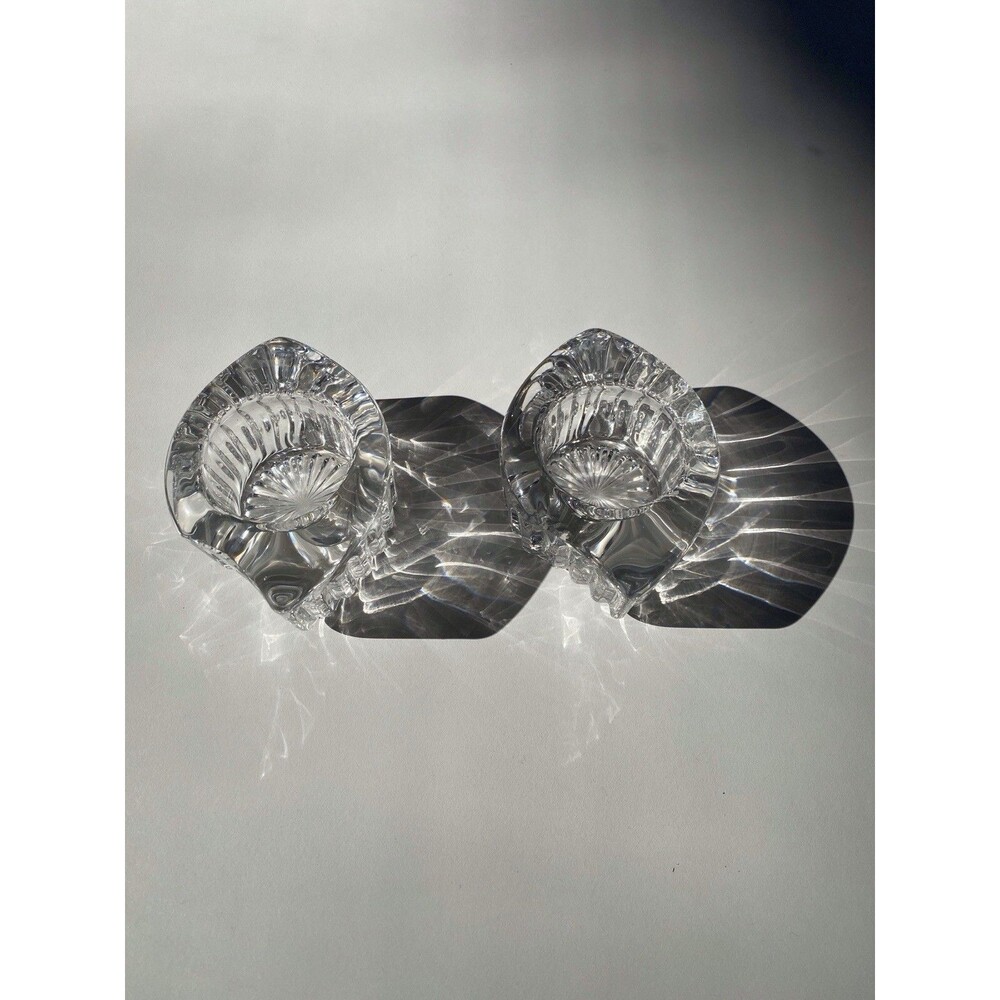 MIKASA CRYSTAL CANDLE HOLDERS ( VOTIVE SET OF 2 ) ROYAL SUITE